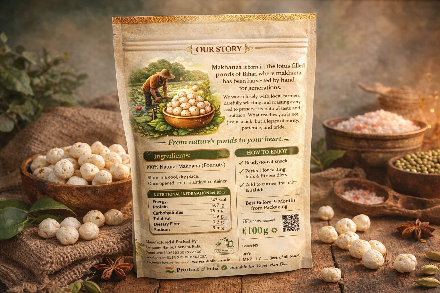 MAKHANZA makhana pack — Bihar heritage